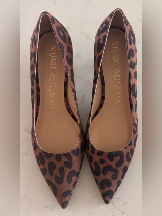 Stuart Weitzman Shoes - Stuart Weitzman Brown Leopard Print Suede Pumps – Size 7 – NWOB